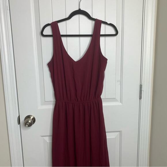 Show me your mumu burgundy bridesmaids maxi dress‎ size large - Picture 2 of 8